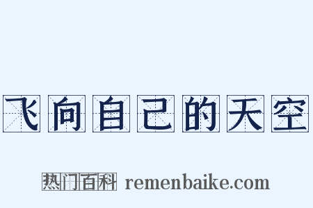 飞向自己的天空是什么意思的图片